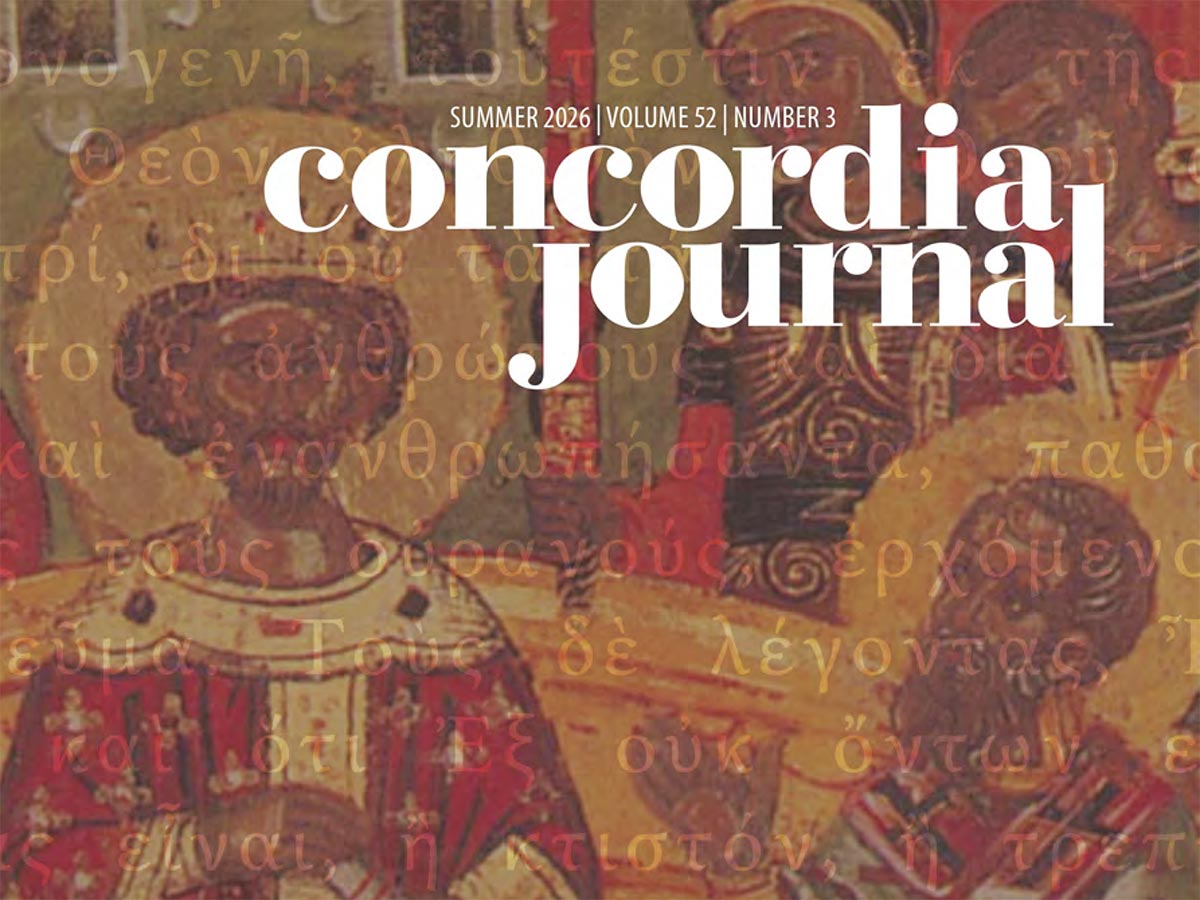 Concordia Journal Summer 2026